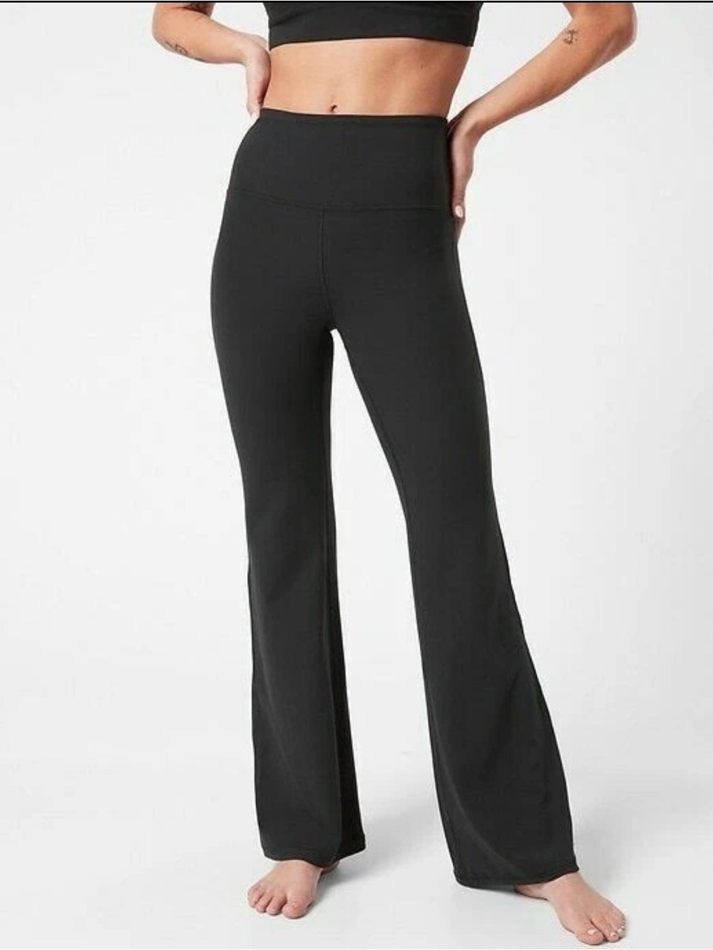 Athleta Elation Flare Leggings pant Black medium petite m